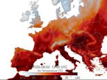Europe's never-ending scorching summer: Timelapse reveals the vast swathes of the continent that have hit 40°C over the last four months