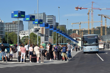 Pristojni zagotavljajo, da je nova začasna Avtobusna postaja Ljubljana bistveno varnejša