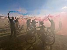 Family and friends release balloons and set off flares in memory of the five joyriders killed in wrong-way A66 crash - after 12 people were arrested in connection with smash that also left two police officers dead