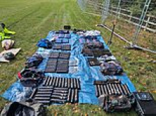 Ecstasy, ketamine and laughing gas are found buried underneath Creamfields festival site as 80,000 ravers prepare for four-day music event