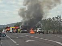 School bus bursts into flames with more than a dozen students on board in the Northern Territory