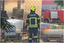 BUKTI POŽAR U MAGACINU KURIRSKE SLUŽBE U NOVOM SADU, IMA POVREĐENIH Čule se i detonacije! Sirene odzvanjaju, crn dim nadvio se nad gradom PRVI SNIMCI STIHIJE
