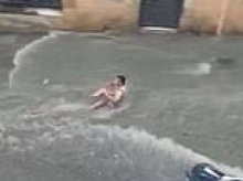 Freak storms spark flooding chaos in Spanish tourist town with motorists swept down streets