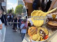 Would YOU queue three hours for £15 frozen yogurt? Hundreds from across the UK line the streets of Notting Hill for new Instagrammable Australian dessert shop
