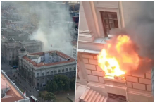 POŽAR U BLIZINI ZGRADE VLADE SRBIJE! Buktinja u centru Beograda: Otvoreni plamen i gusti dim se šire Nemanjinom ulicom! (VIDEO)