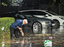 Floods hit UK with lightning, hail and three inches of rain on the way as thunderstorm warnings are issued across England and Wales