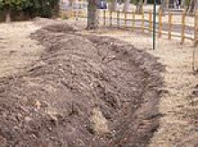 Council digs trenches around park to stop travellers setting up illegal camp - days after group broke onto nearby recreation ground for second time in a month