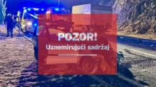 STRAVA NA KRKU Pijan prešao u suprotni trak i udario u kamion. Rezali su lim da ga izvuku