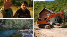 Deložacija na Uni nakon godina devastacije: Stigli bageri, miču i sandučić uzurpatora Matešića!