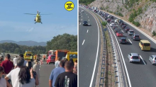 FOTO Kaos kod Svetog Roka na A1: Prekinut promet, četvero ozlijeđenih u naletu na cestare