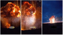 STRAVIČAN SNIMAK EKSPLOZIJE MAGACINA MUNICIJE: Zabeležen trenutak sekundarne detonacije ubojnih sredstava (VIDEO)