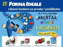 TRADICIONALNI 15. DEČIJI LIKOVNI KONKURS FORMA IDEALE:  „Moja idealna soba“ za predškolce i prvake iz Srbije