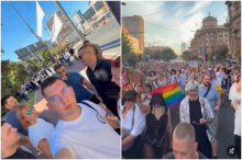 GLAVNI BLOKADER IZ NIŠA STIGAO NA GEJ PARADU! Jutros gađao policajce jajima, sad podržava blokadere na gej paradi (FOTO)