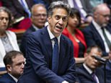 QUENTIN LETTS: Ed Mil's eyeballs bored in on his nose. His fingers trembled. He was tremendously wound up...