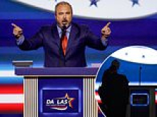 Sign fail at Republican midterm convention as speakers' podium suffers unfortunate mishap
