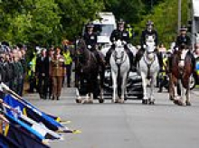 Funeral held for second hero police officer killed in horror A66 crash as tributes paid to former soldier who 'fought to make the world a better place'