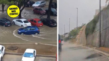 VELIKA POPLAVA U Splitu auti i ljudi jedva prolaze, šahtovi izbijeni, nastao 'slap'