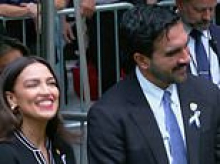 AOC and Mamdani are seen LAUGHING together while names of dead 9/11 victims are read out