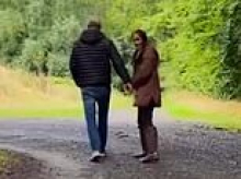 Meghan, Harry and the children enjoy British life in new Instagram video as they splash in muddy puddles, walk the dogs in the woods and go fishing