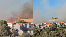 VIDEO BUKTINJA I KOD TROGIRA Pomažu im dva Air Tractora, preusmjerili su ih s Brača