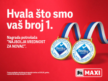 Best Buy Award potvrdio da Maxi, prema izboru potrošača, pruža najbolju vrednost za novac u kategoriji celokupnog iskustva kupovine
