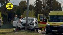 Teška nesreća u V. Gorici: Auto se zabio u stup, troje u bolnici