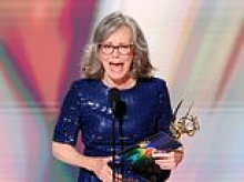 Emmy Awards' hidden political moments as TV's biggest stars avoid mentioning Trump before Colbert makes desperate attempt to dodge question backstage