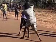 Young man, 22, struck by three-pronged spear during 100-person clash in remote community