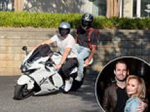 Hayden Panettiere's troubled ex in motorcycle crash: Watch horrifying footage as Brian Hickerson speeds off before passenger brother Zach is thrown off bike in collision... and friends reveal they fear the worst