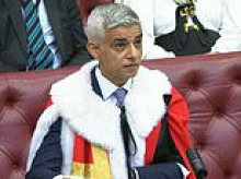 QUENTIN LETTS: The fancy-dress outfitters may have struggled to find robes short enough for his new lordship Sir Sadiq Khan, who is a tiddler