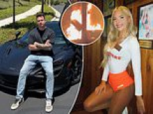 Car influencer was speeding when McLaren supercar crashed into tree before splitting in two in fiery wreck that killed Hooters calendar girl