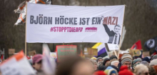 Fürstenwalde/Spree: Polizei beschlagnahmt Anti-Höcke-Plakat der Linken