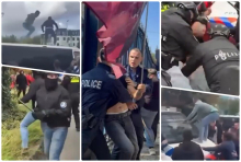 RADIO I EVROPSKI PENDREK I VODENI TOP Nekoliko stotina Albanaca zbog presude Tačiju divljalo po Hagu, odgovor policije bio je nemilosrdan! Haos i u Prištini