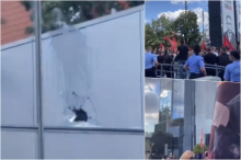 HAOS I DIVLJANJE U PRIŠTINI POSLE PRESUDE OVK VOĐAMA! Razularena masa kamenjem lomila Vladu i Euleks, razbijali prozore, pa JURIŠALI NA KORDON! (VIDEO)