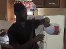 Carer is caught red-handed putting BLEACH in disabled patient's drink as he's confronted by furious family