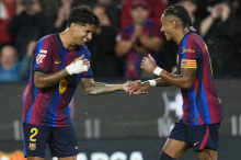 Barcelona napolnila mrežo Racing Santanderja in se ob tem vidno zabavala