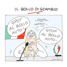 Il bollo auto di Meloni: la vignetta di Ellekappa