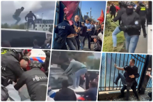 KAMENICAMA ZASULI EULEKS PA ZAPALILI I KROV Ovako su Albanci noćas divljali u Prištini posle presude ratnim zločincima OVK u Hagu, Tačiju i još trojici (VIDEO)
