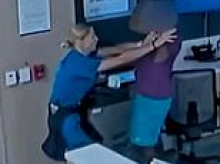 Terrifying surveillance footage shows emergency room patient brutally attacking trauma nurse as she launches $5m lawsuit against hospital: 'She's been traumatized'