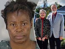 Madwoman slaughtered frightened elderly couple, stole their car then cackled with delight when asked about her new wheels, murder trial told