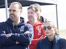 Rivals star Danny Dyer joins his daughter Dani as she takes time out from Strictly rehearsals to attend water pollution protest