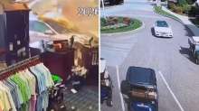 ZASTRAŠUJUĆA SNIMKA Samo gas: Mercedesom probio zid u golf klubu, troje je ozlijeđenih