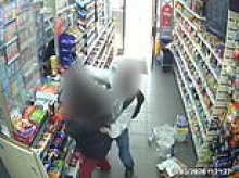 Moment schoolboy, 14, follows girl and repeatedly stabs her in shop after she refused to go out with him