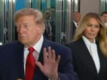 Trump explodes at CNN's Kaitlan Collins as he arrives at the UN with Melania