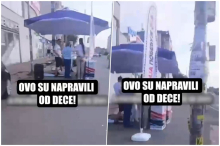 SRAMOTA! EVO ŠTA SU BLOKADERI NAPRAVILI OD DECE Devojčice vređaju ljude na štandu SNS, trče preko ulice i misle da je to 