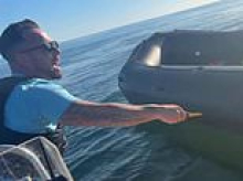 'Danny Tommo' slashes migrant dinghy in English Channel with a knife while rescuer was still on board