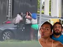 Florida woman wearing VERY unflattering green booty shorts filmed viciously attacking couple in road rage incident