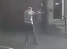 Moment man starts firing BOW and ARROW at passing cars before police are called in