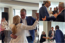 VUČIĆEV POSLEDNJI PREDSEDNIČKI PLES: Priredio koktel za zaposlene u Predsedništvu, pa pokazao umeće na podijumu! Oprostio se od saradnika dirljivim rečima