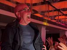 Wild scenes as Lions coach Chris Fagan parties on player's shoulders at The Pullman afterparty after thrilling come-from-behind victory spurred on by 'Wharfie Time' anger